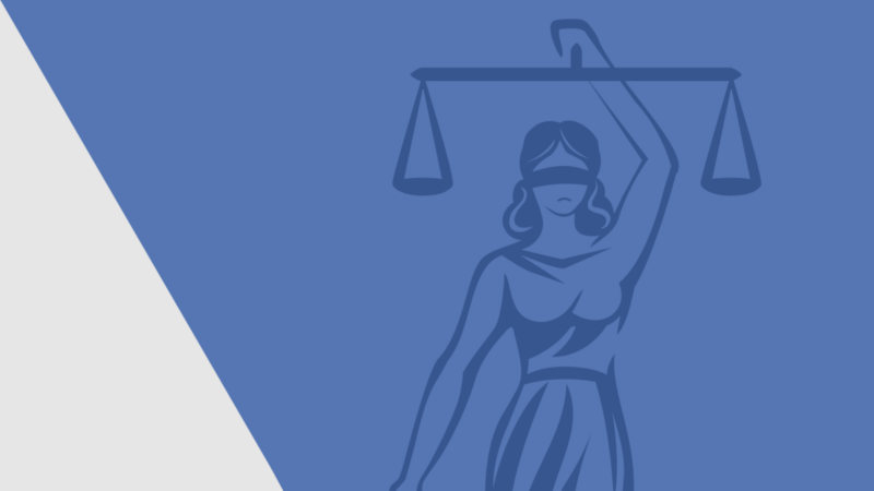 Blindfolded lady holds the scales of justice (illustration)